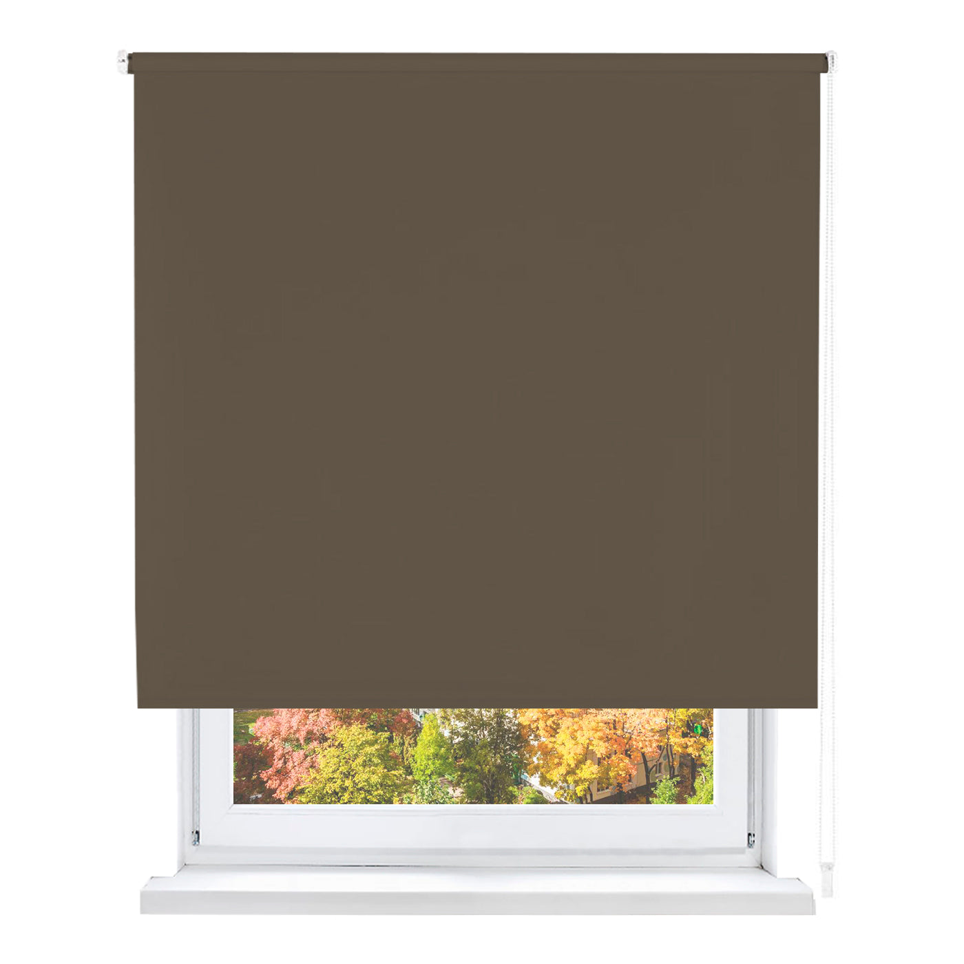 Home mercury- estor enrollable opaco, blackout (marrón,90x180cm)