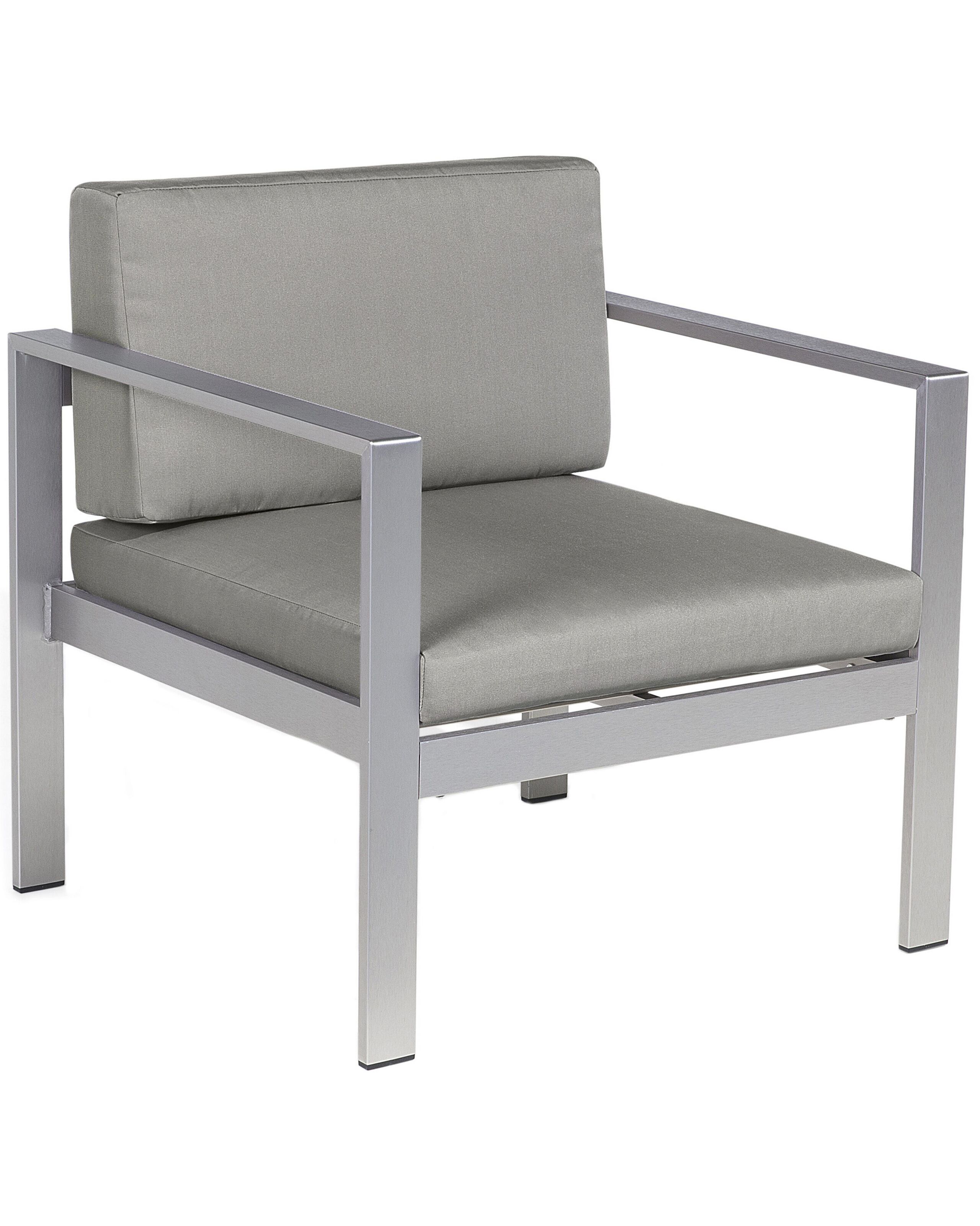 Sillón de jardín salerno metal gris oscuro