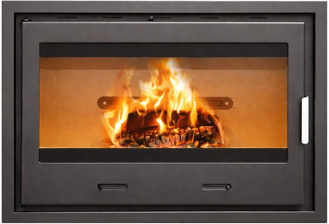 Insertable de leña turín 90 para chimenea cassette de obra de 13 kw
