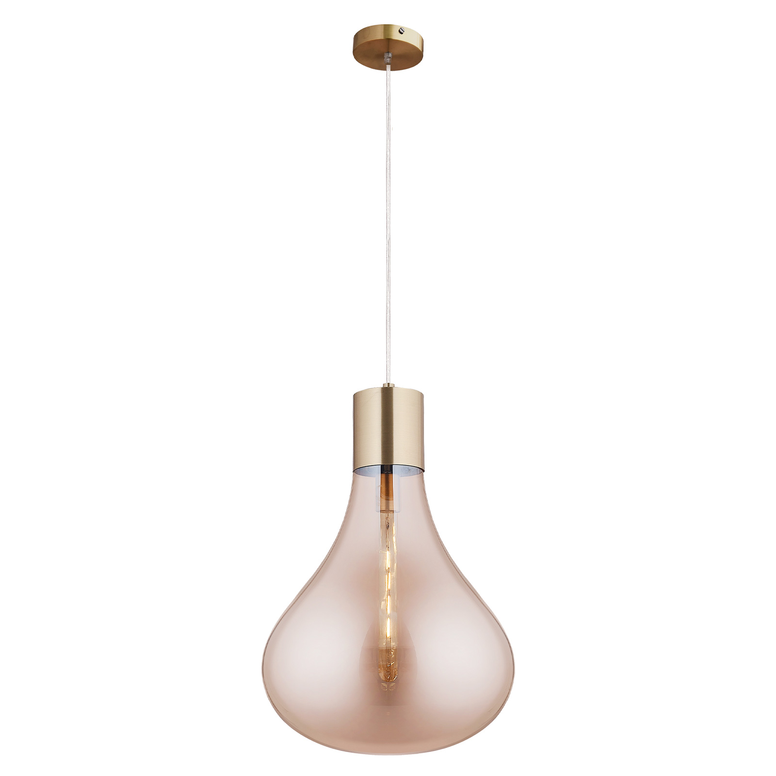 Lámpara colgante lumineca triz 40x50 cm ámbar