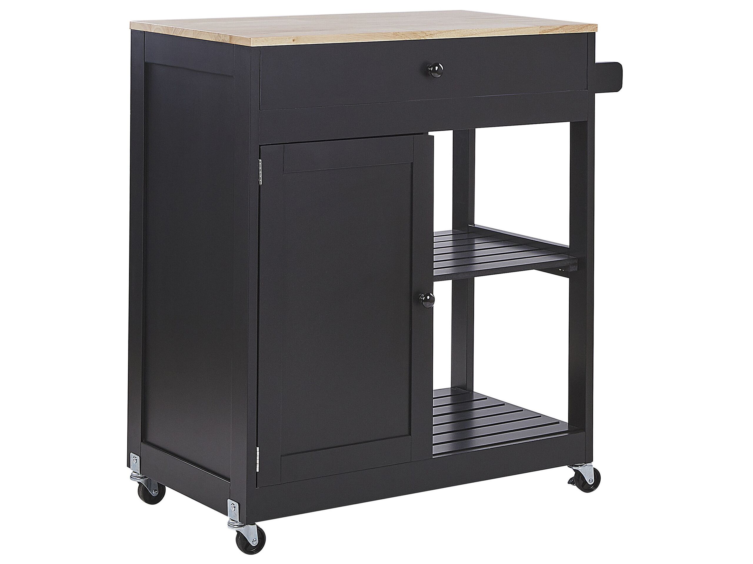 Carrito de cocina trapani negro