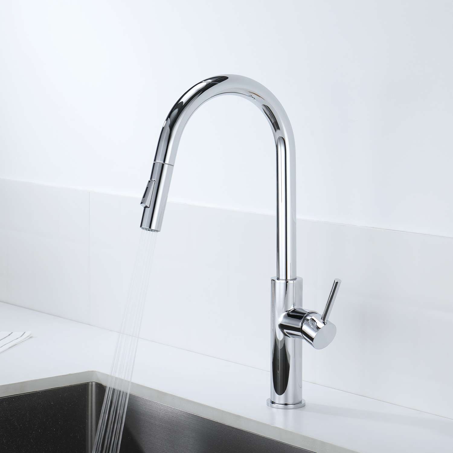 Grifo cocina monomando extraíble sky bath cromo inox s304