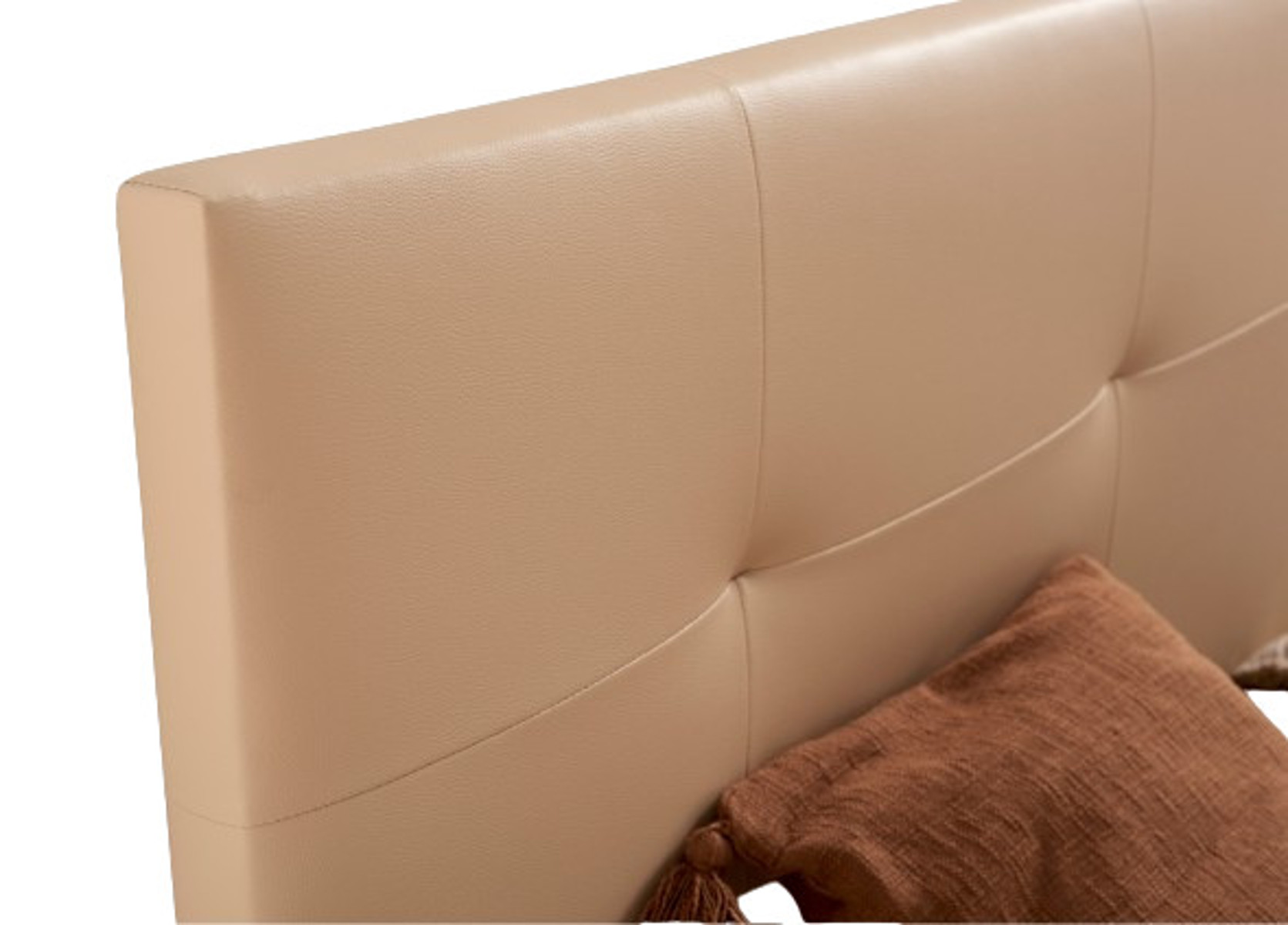 Cabecero tapizado descansin 180 cm beige polipiel y facil colocación