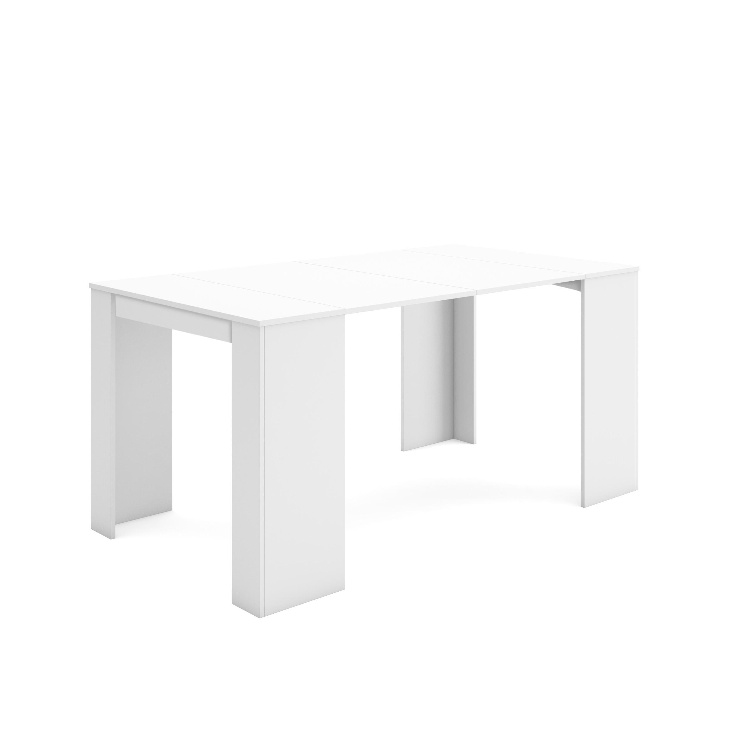 Mesa consola extensible, 160x90x77cm, blanco