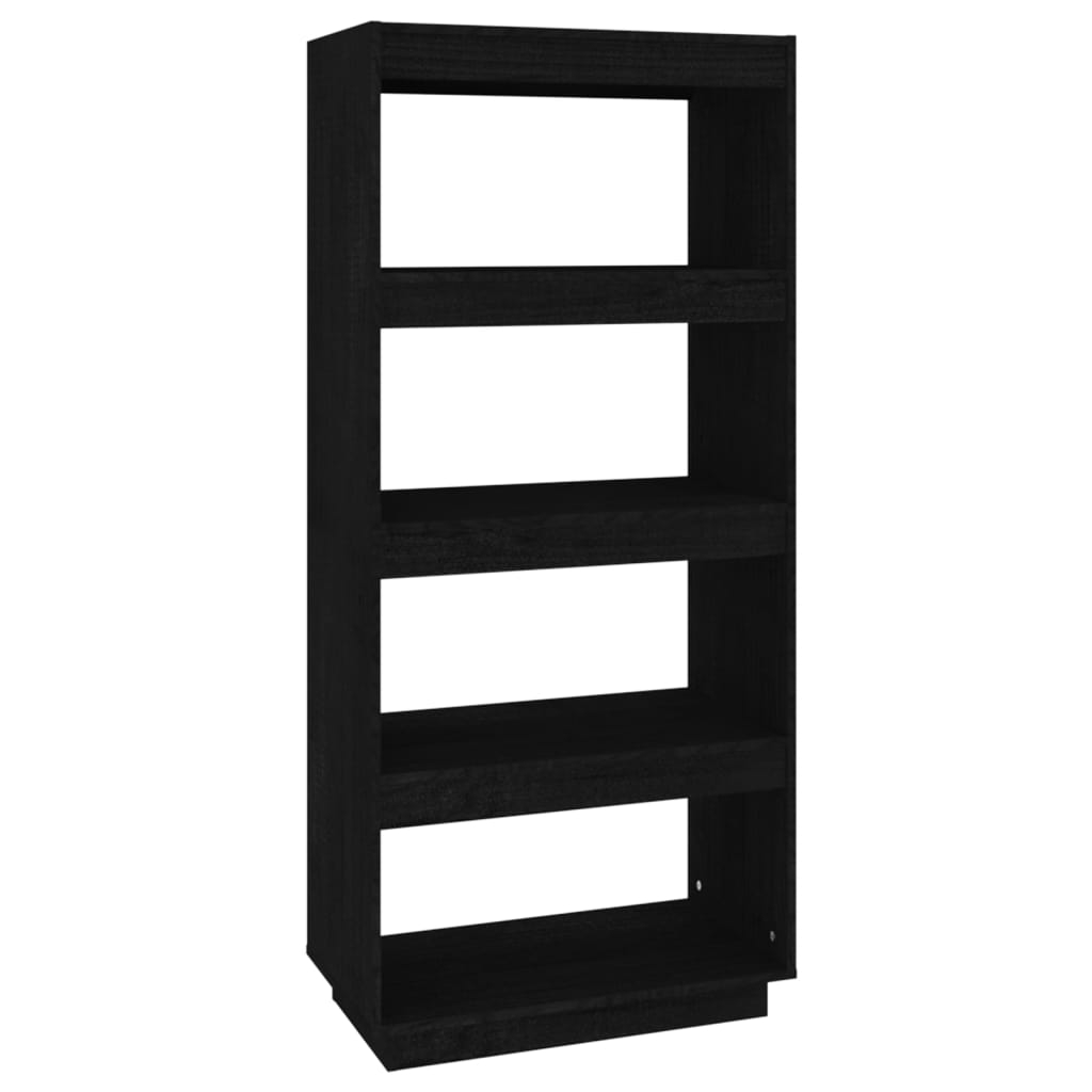 vidaXL estantería/divisor de espacios madera pino negro 60x35x135 cm