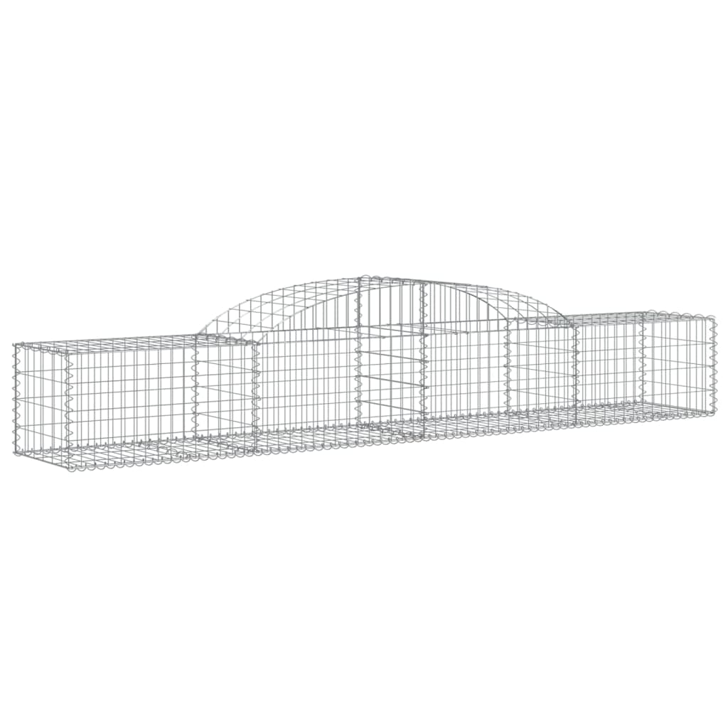vidaXL cestas de gaviones 30 uds forma de arco hierro 300x50x40/60 cm