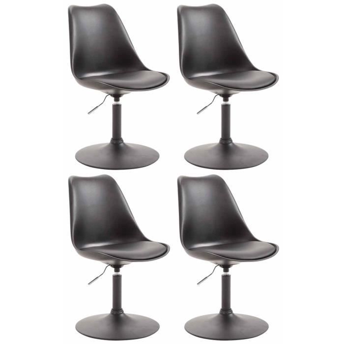 Sillas comedor ajustables giratorias - lote 4 - negro