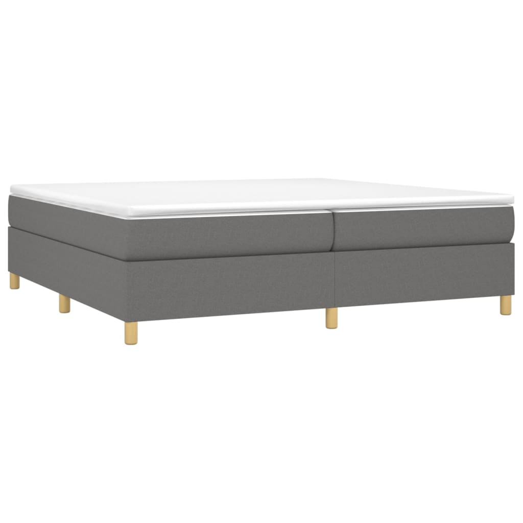 vidaXL estructura de cama con somier tela gris oscuro 200x200 cm
