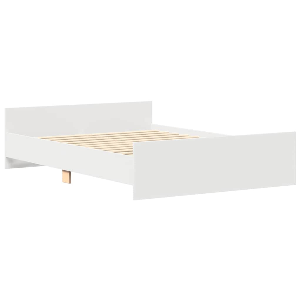 vidaXL estructura de cama con cabecero piecero blanco 135x190 cm