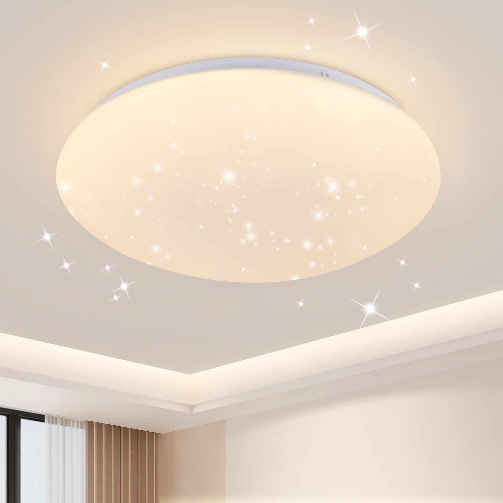 Nettlife lámpara LED cielo estrellado lámpara de dormitorio blanca