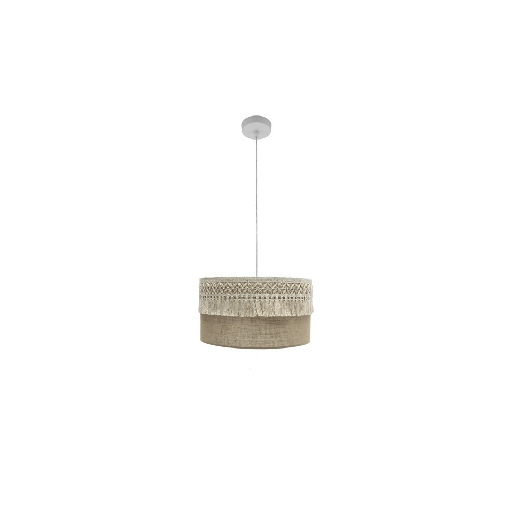 CoLGante ekaterina 1xE27 blanco/saco regx40x40 cm con pasamaneria