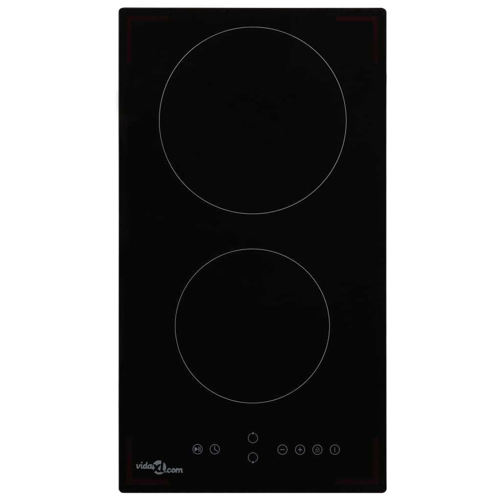vidaXL vitrocerámica con 2 quemadores control táctil 3000 w
