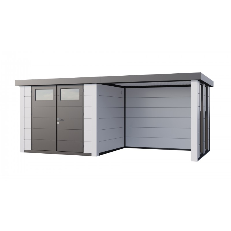 Caseta jardin nh6 c apoyo e ventanas a der | blanco / blanco | novo habitat