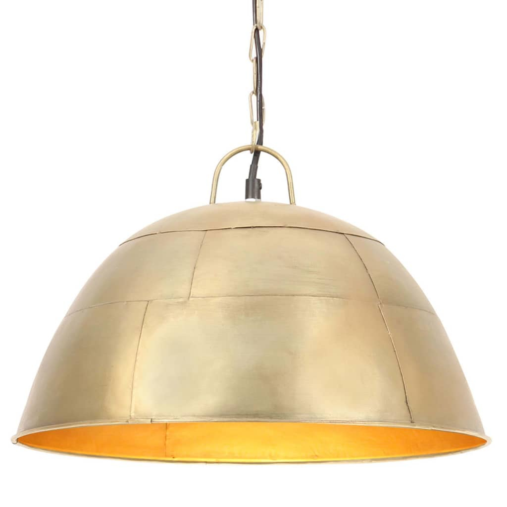 vidaXL lámpara colgante vintage redonda 25 w latón 41 cm E27