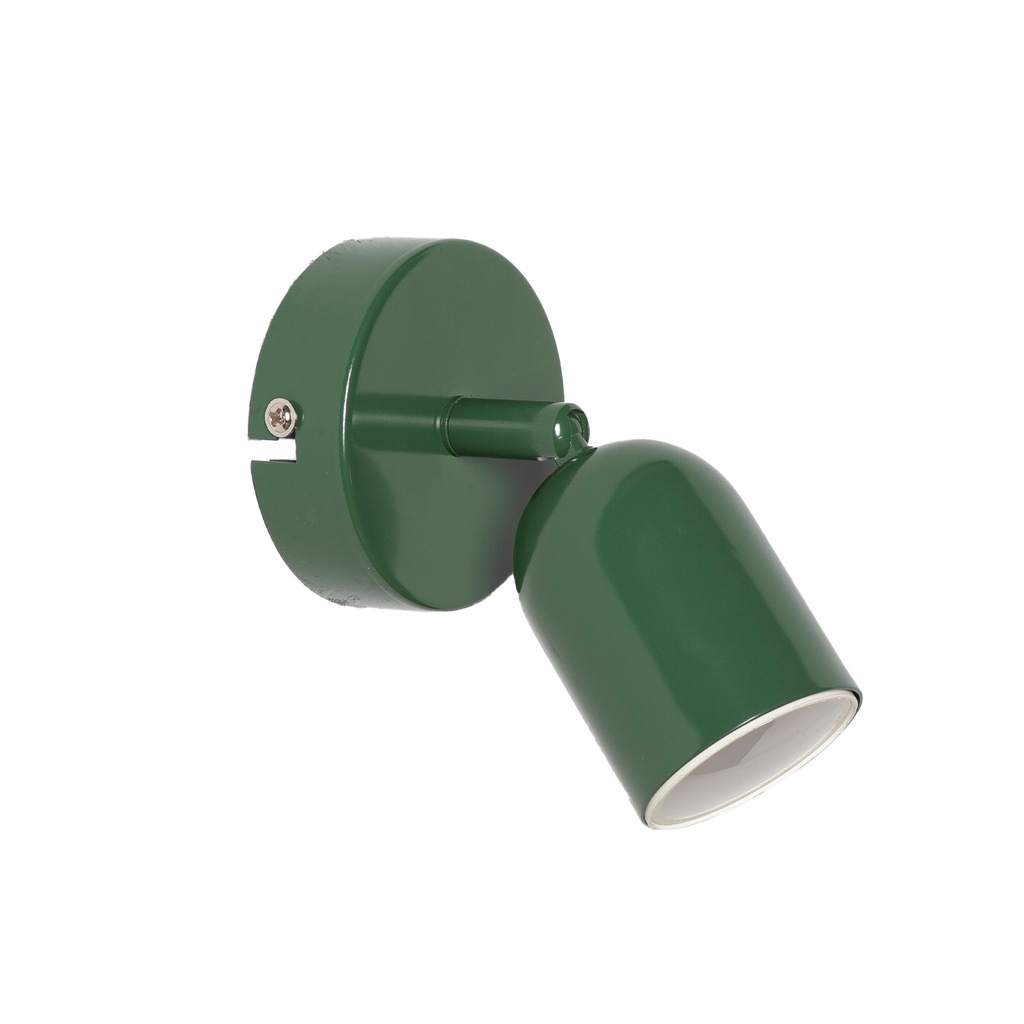 Aplique De Pared Verde De Metal GU10 Orientable Para Interior Moderno