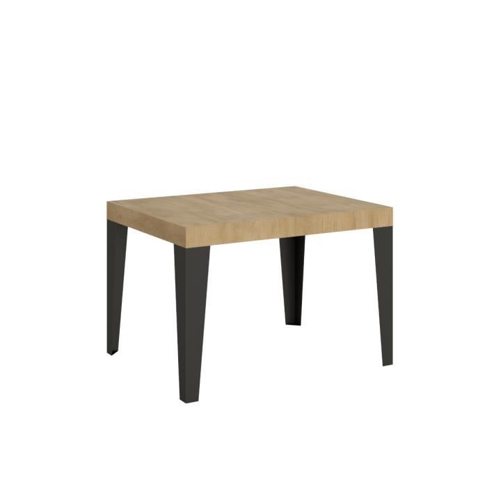 Mesa comedor extensible - antracita - 80x120/204 cm