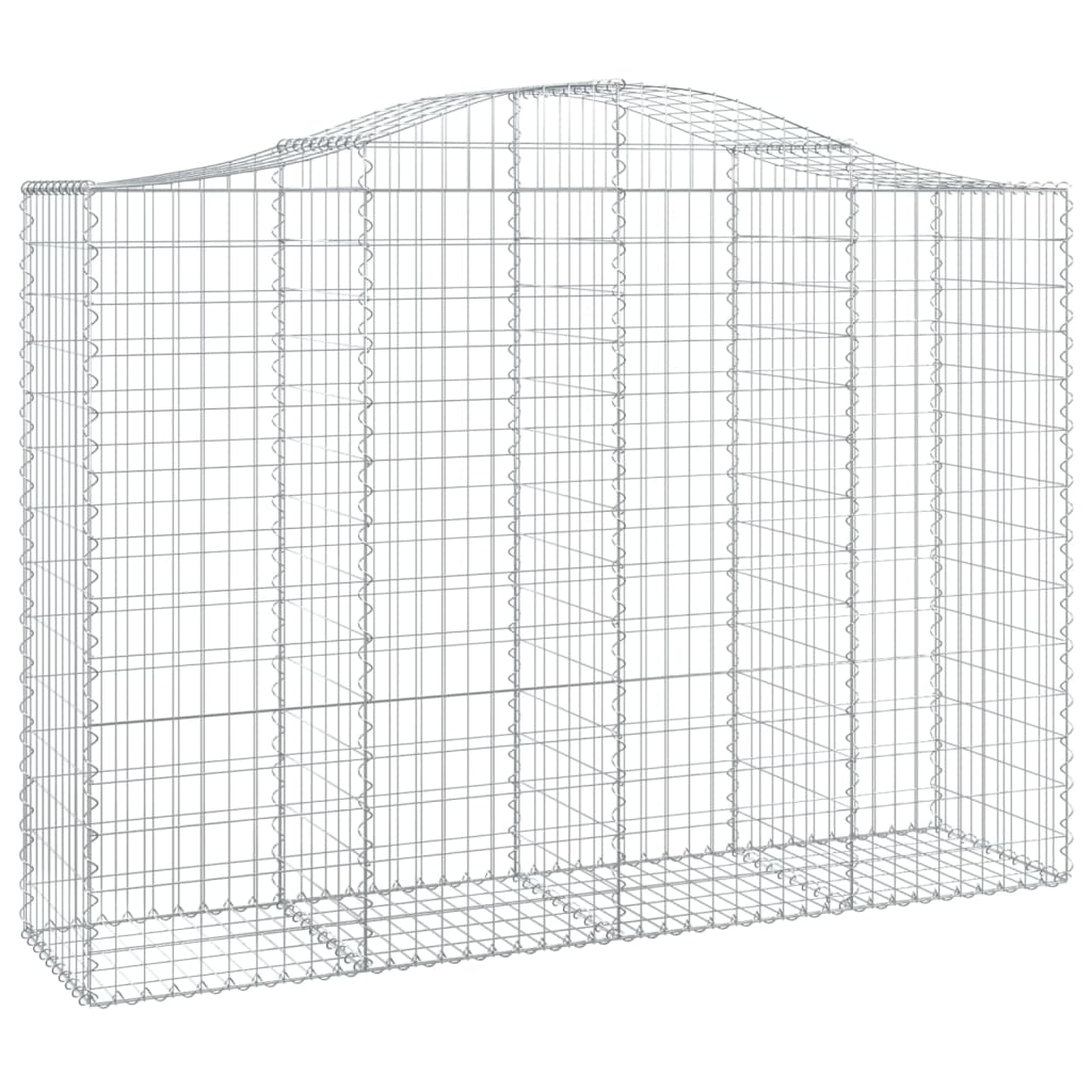 vidaXL cestas gaviones 5 uds forma de arco hierro 200x50x140/160 cm