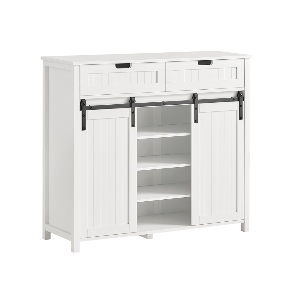 Aparador recibidor almacenamiento blanco 104x35x93cm fsb74-w