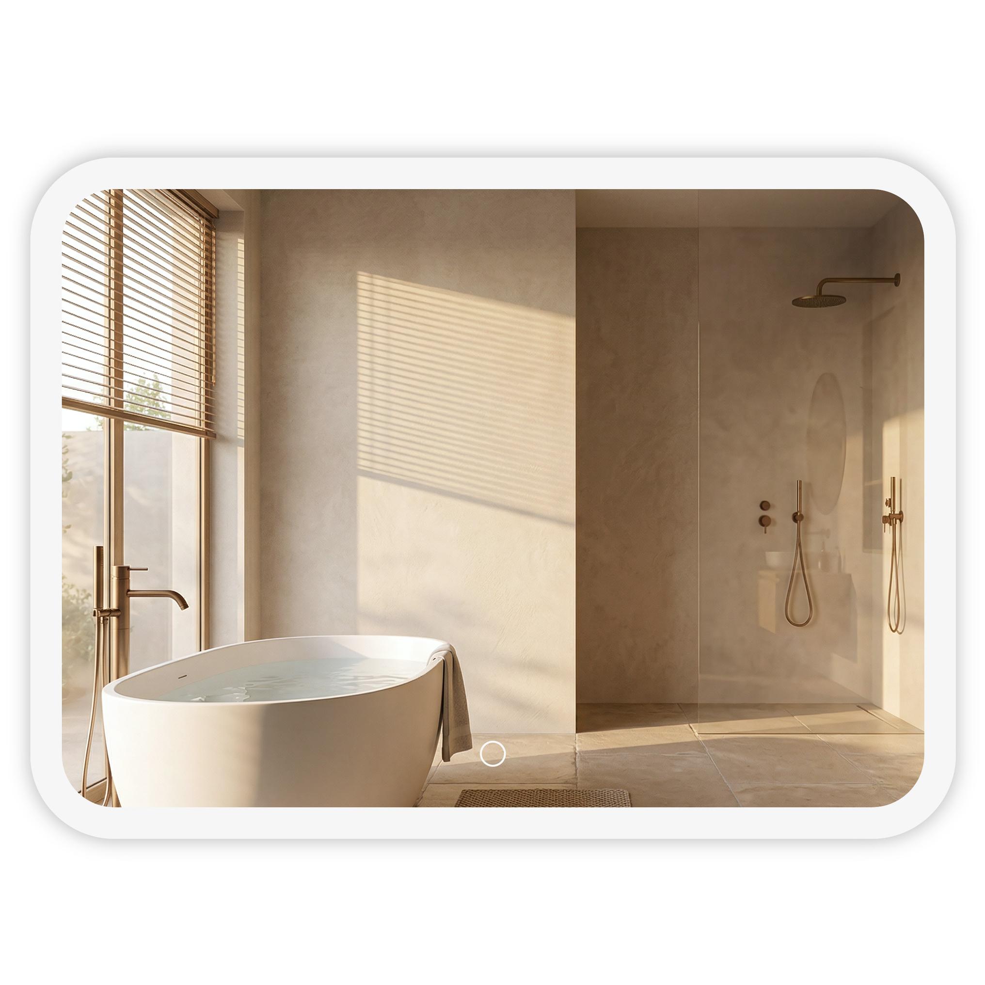 Rea espejo LED 80x60cm top-3, 80x60x2 cm
