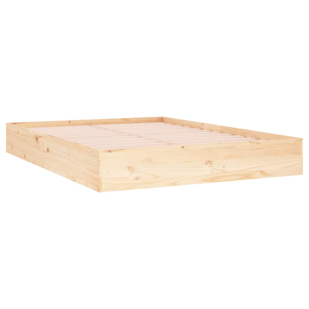 vidaXL estructura de cama sin colchón madera maciza 140x190 cm