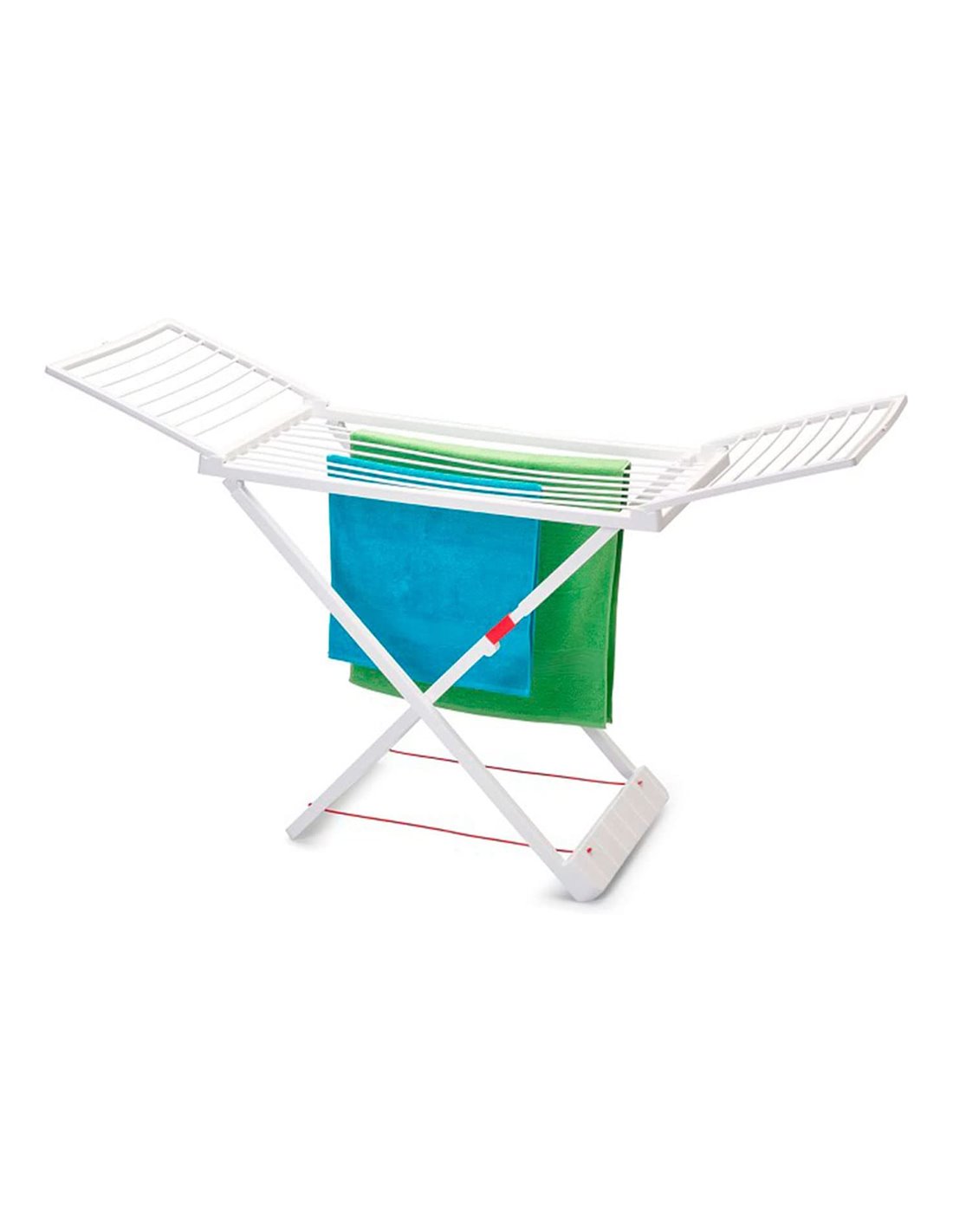 Jardin202 - tendedero plegable con alas blanco, superficie de tendido 20m,