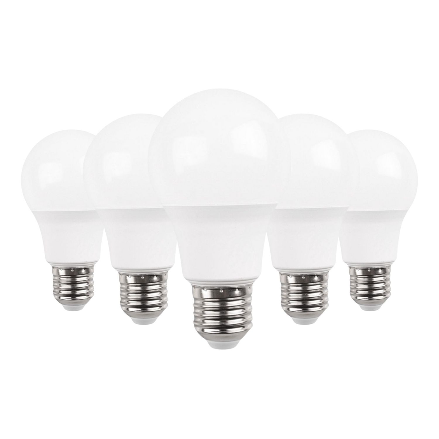 Pack 5 bombillas LED estándar E27 9w equi.60w 806lm 4000k primer leader