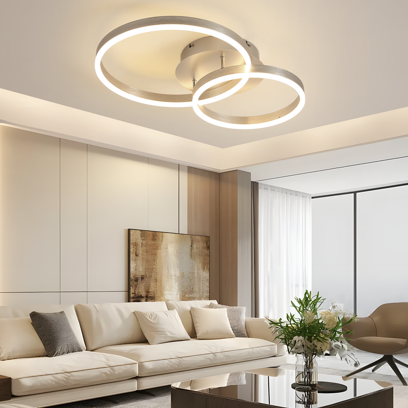 Nettlife lámpara de techo LED plateado 40x59cm
