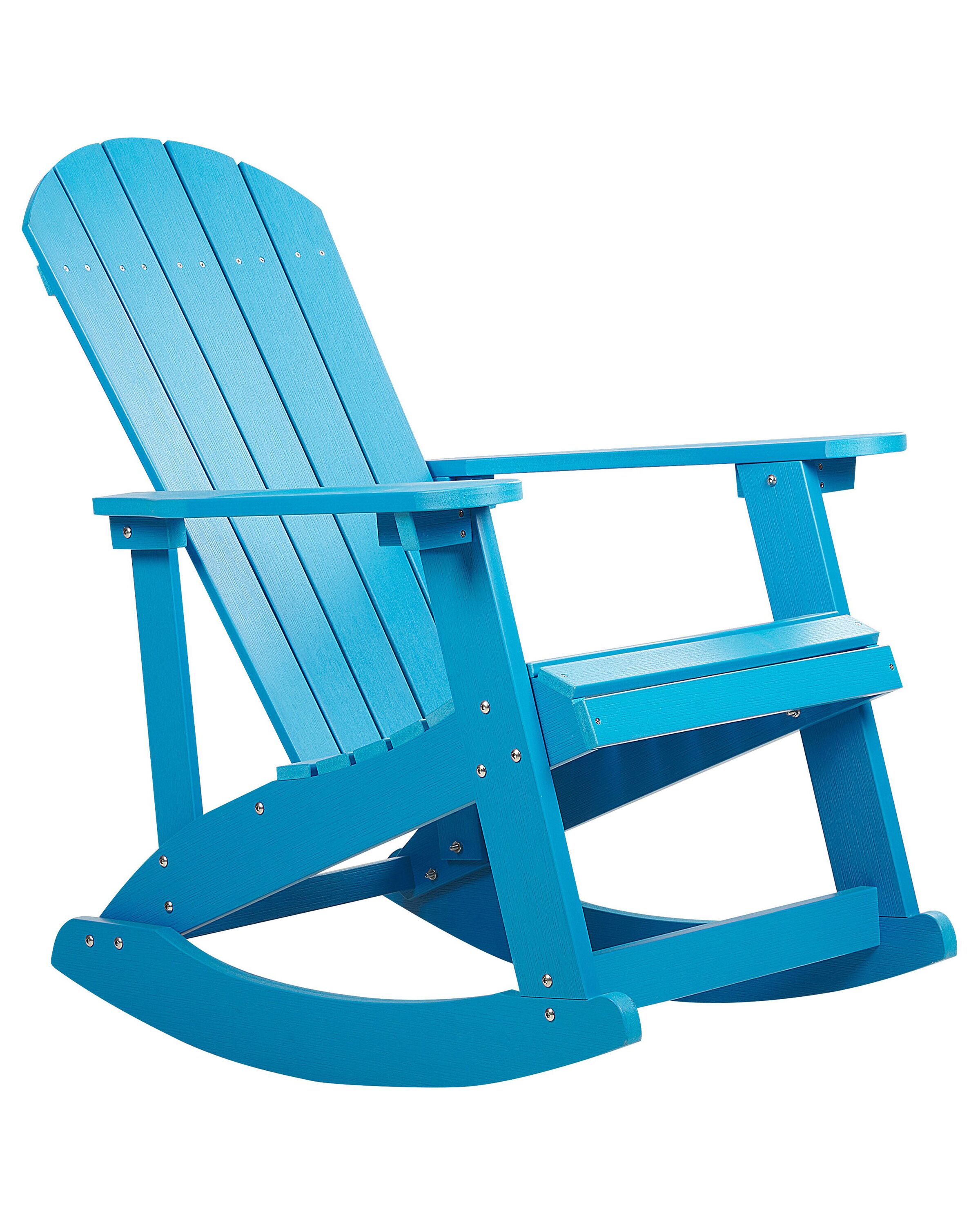 Mecedora de jardín adirondack azul