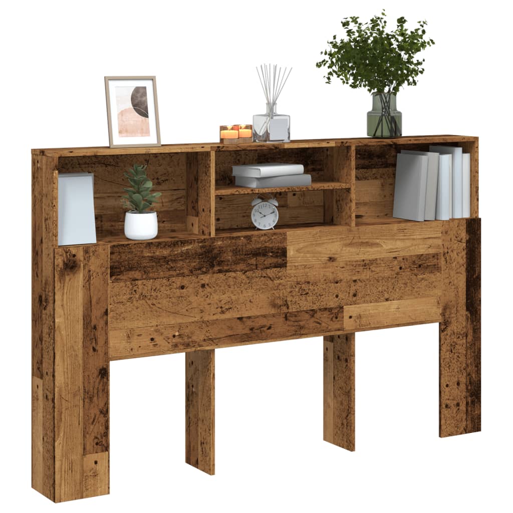 Cabecero armario madera ingeniería envejecida 160x19x103,5 cm eso1385