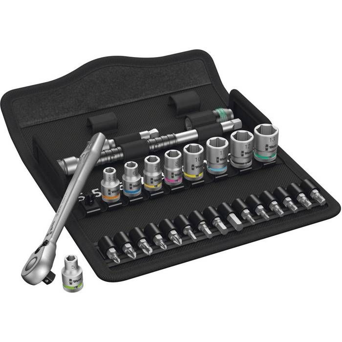 Juego de llaves de vaso wera zyklop metal 8100 sa 8 métrico 1/4 (6.3 mm) 28