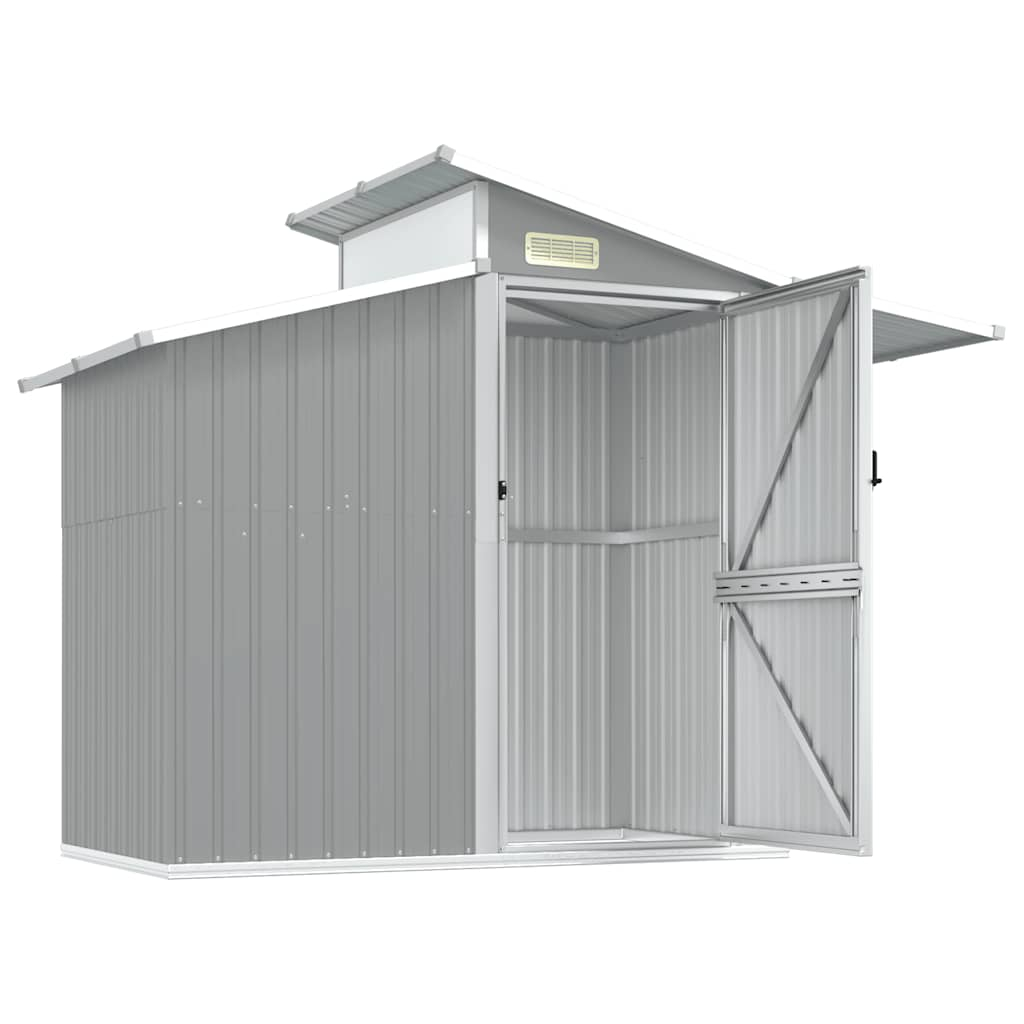 vidaXL cobertizo de jardín acero galvanizado gris 270x130x208,5 cm