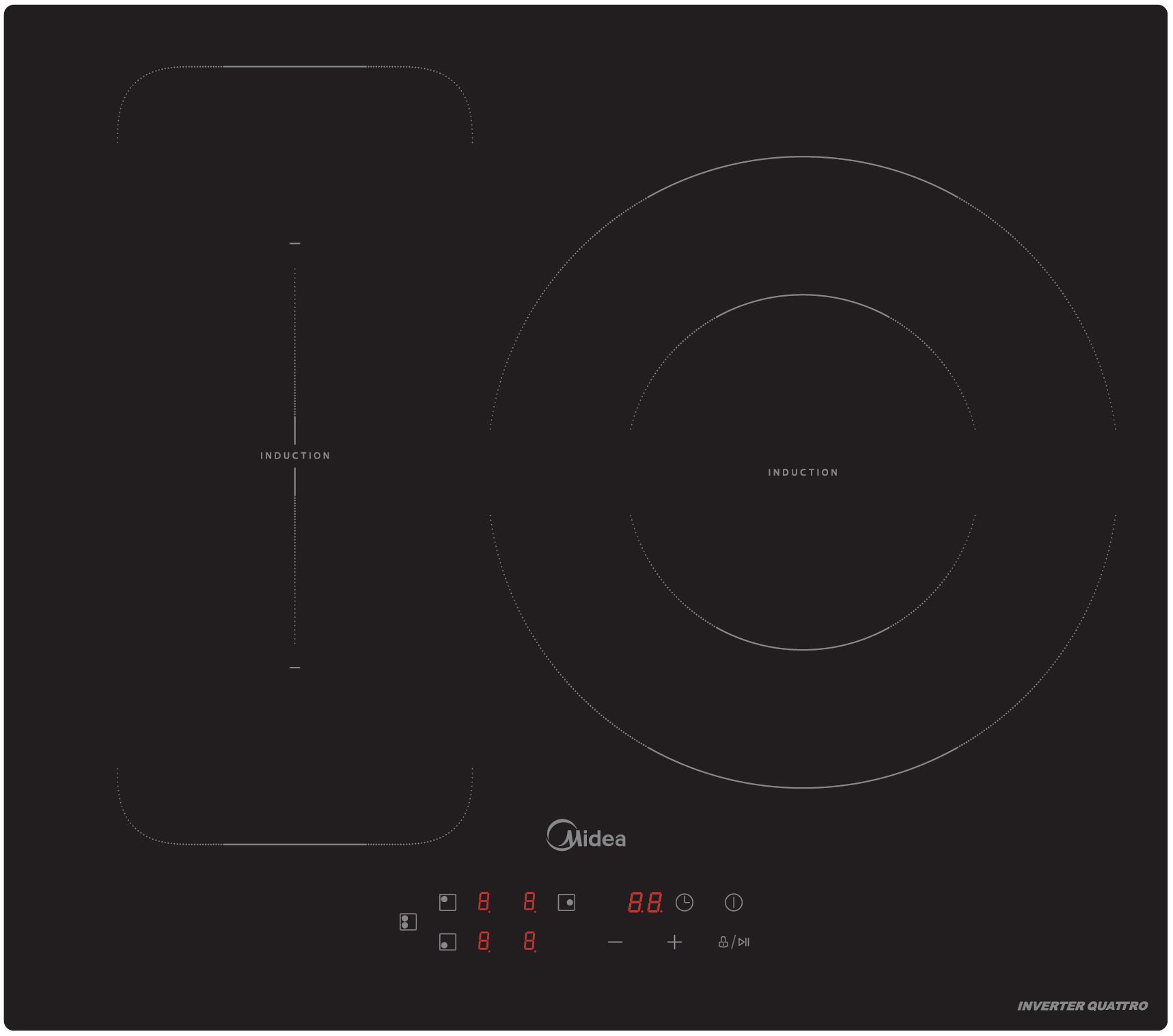 Midea mih740t463k0 placa induccion flex 3 zonas