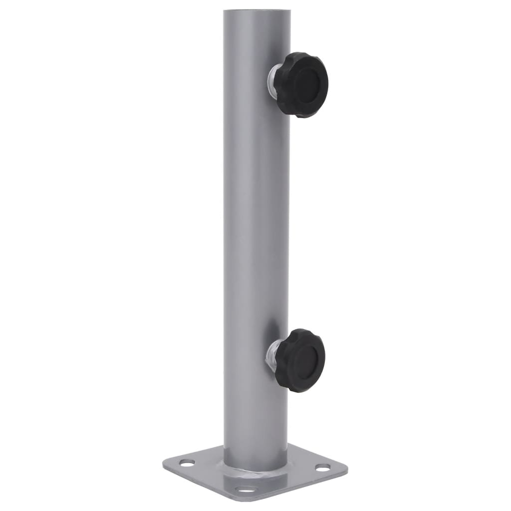 vidaXL base de sombrilla para mástil de ø32/34/38 mm acero plateado