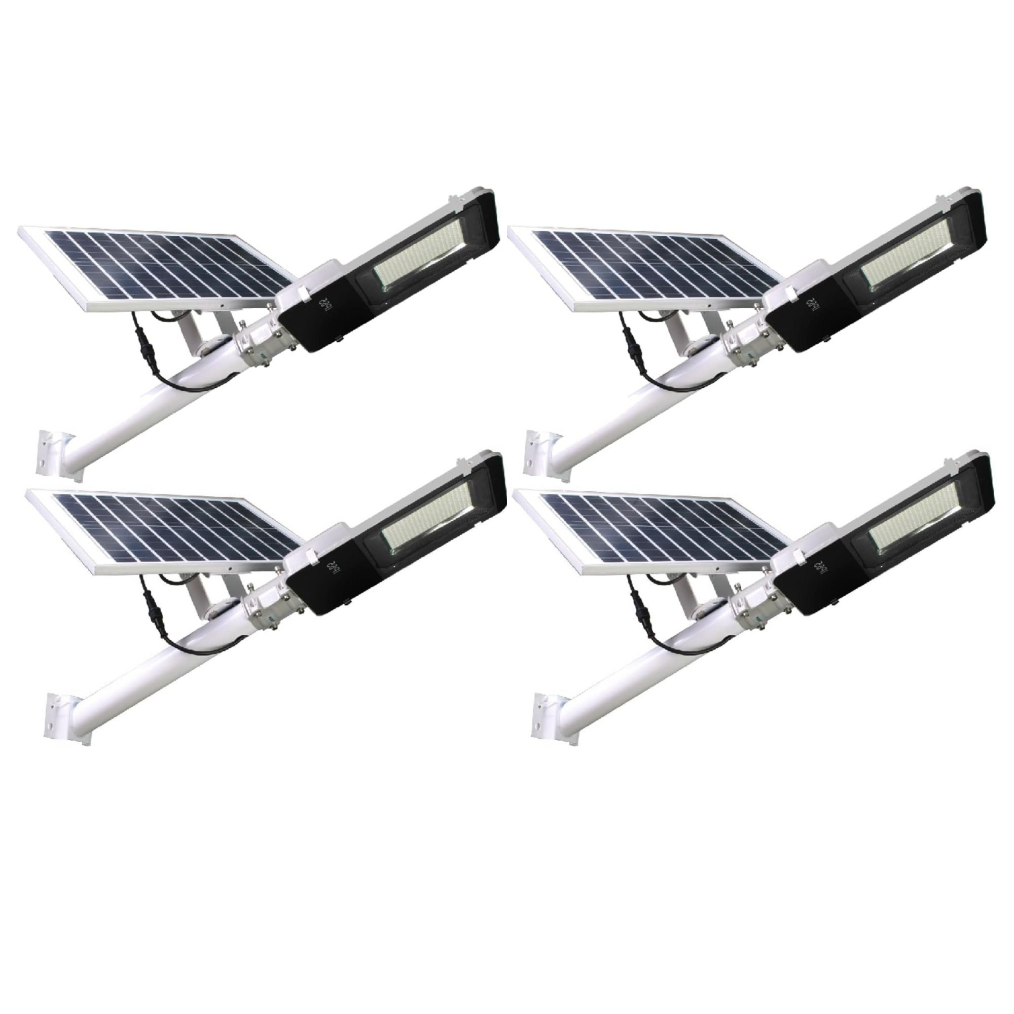 4x farola LED 200w solar exterior ip65 200 LEDs 3000 lm 6000k blanco frío