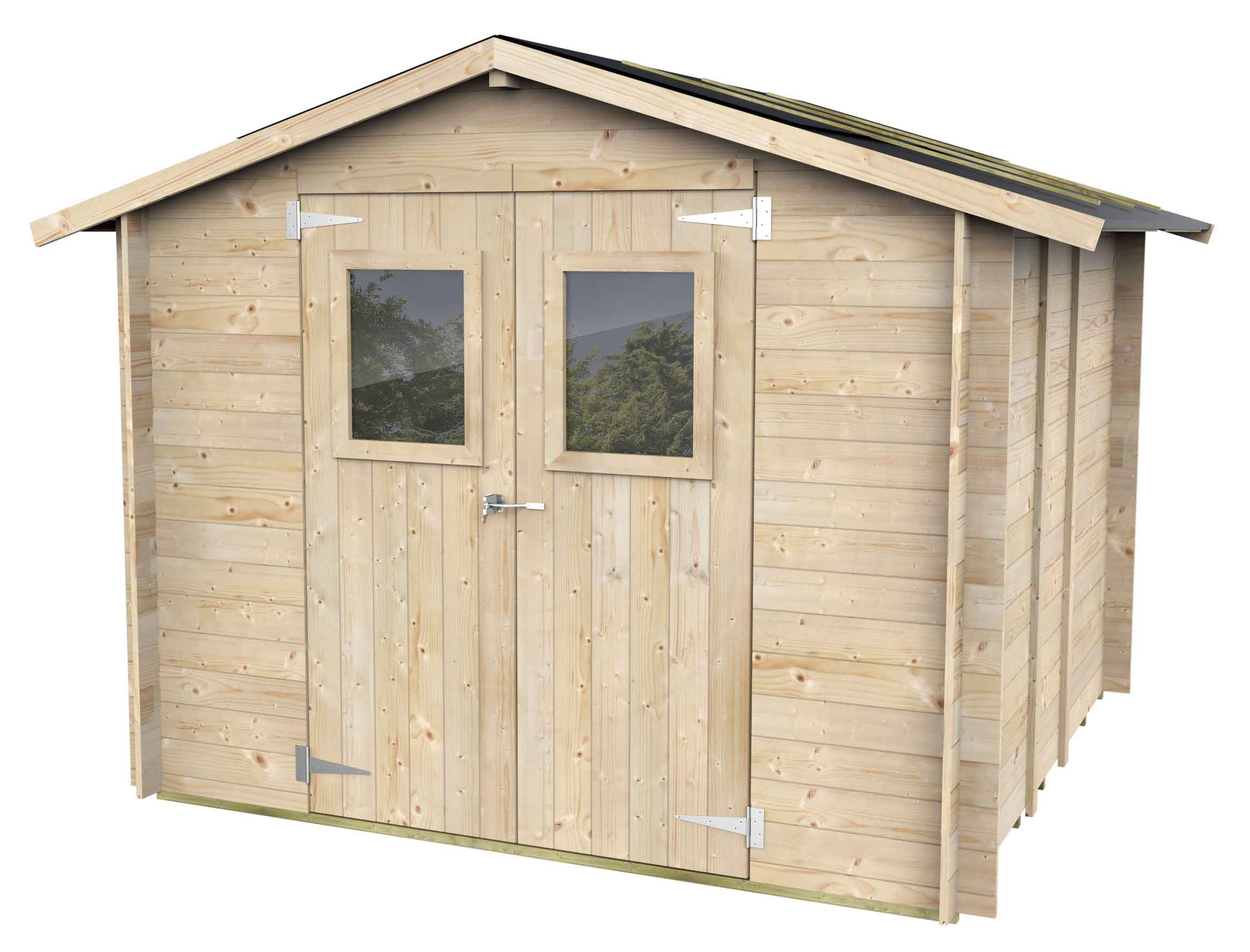 Alce - caseta bh19 hobby 248x248 madera abeto, puerta doble, osb3