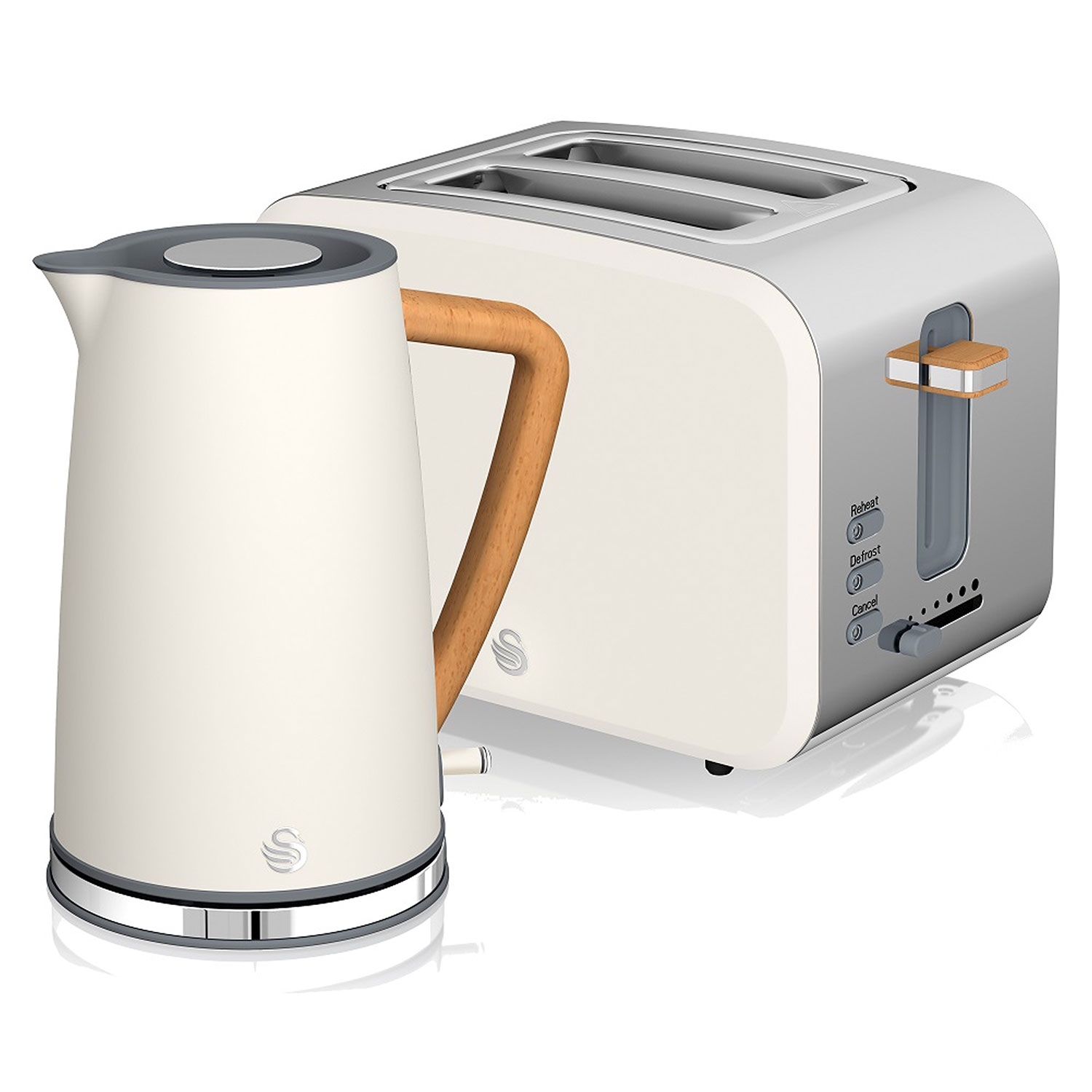 Nordic set desayuno, hervidor agua 1,7 l, tos swan stp2090whtneu blanco 220