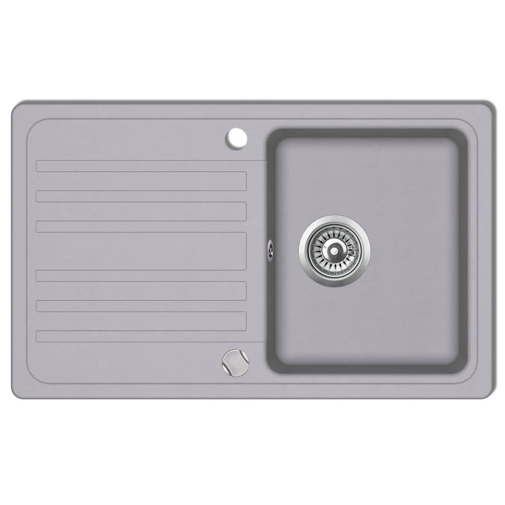 Fregadero de cocina de granito con escurridor reversible 76,5