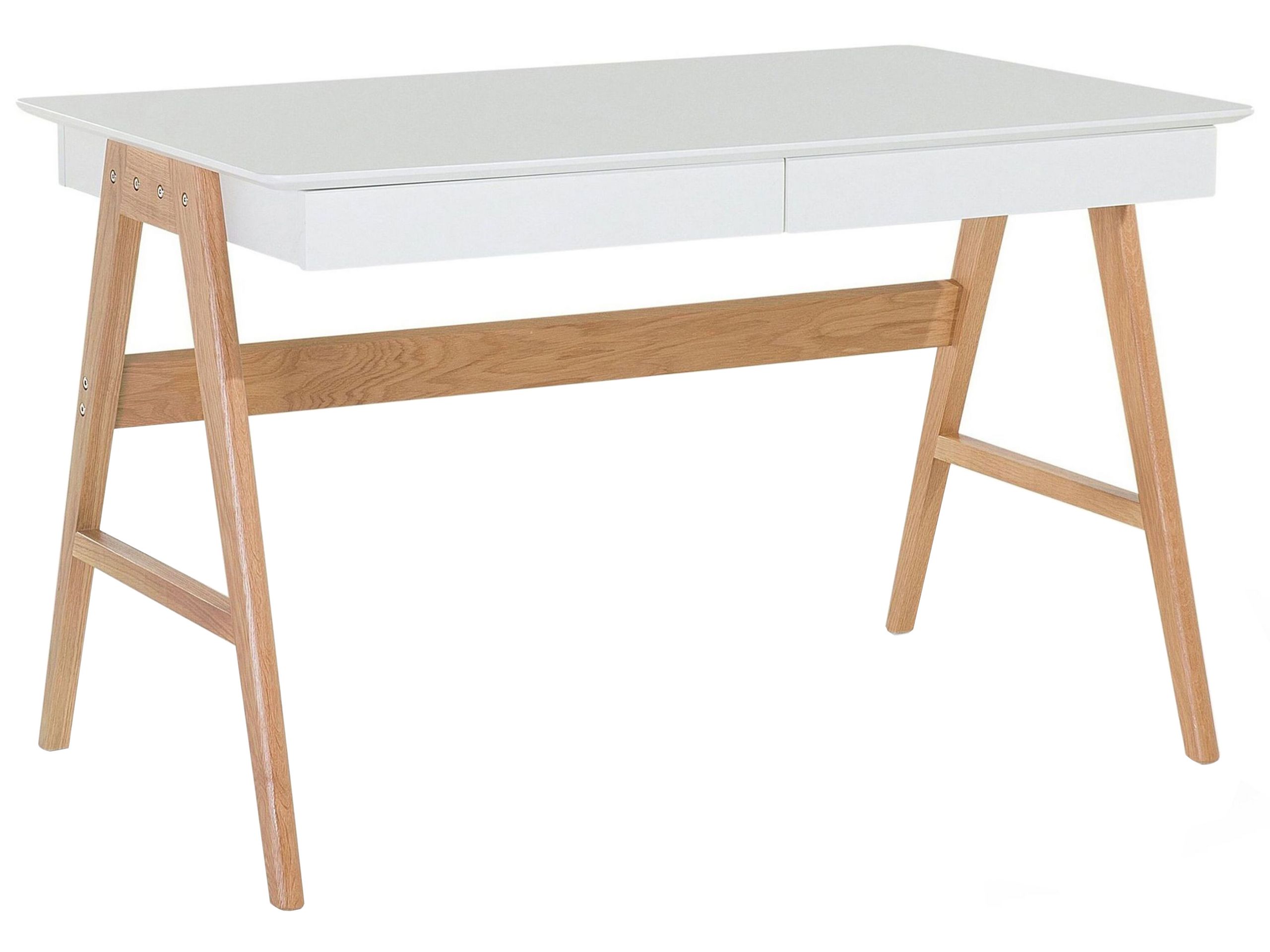 Escritorio sheslay 120 cm 70 cm con cajones blanco