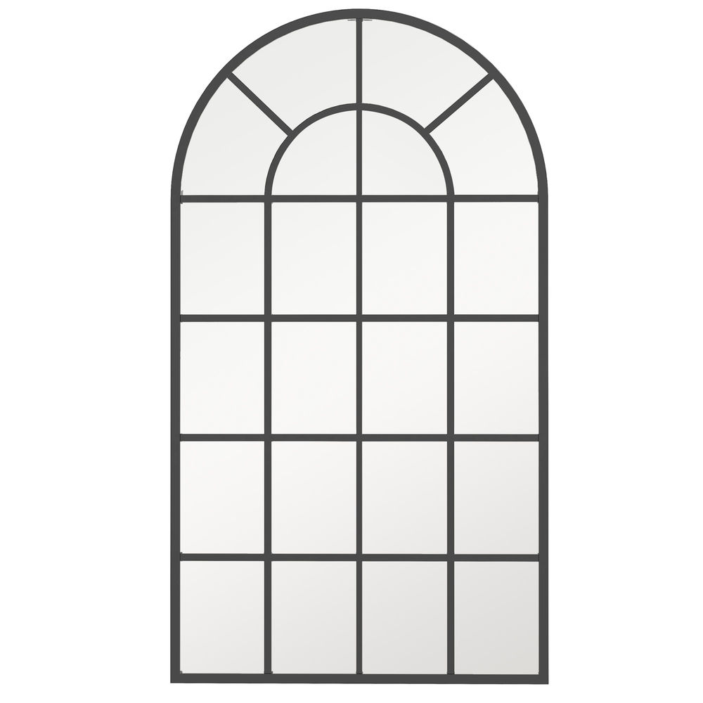 Espejo de pared 65x2.5x110 cm vidrio, mdf Homcom, hogar - decoración