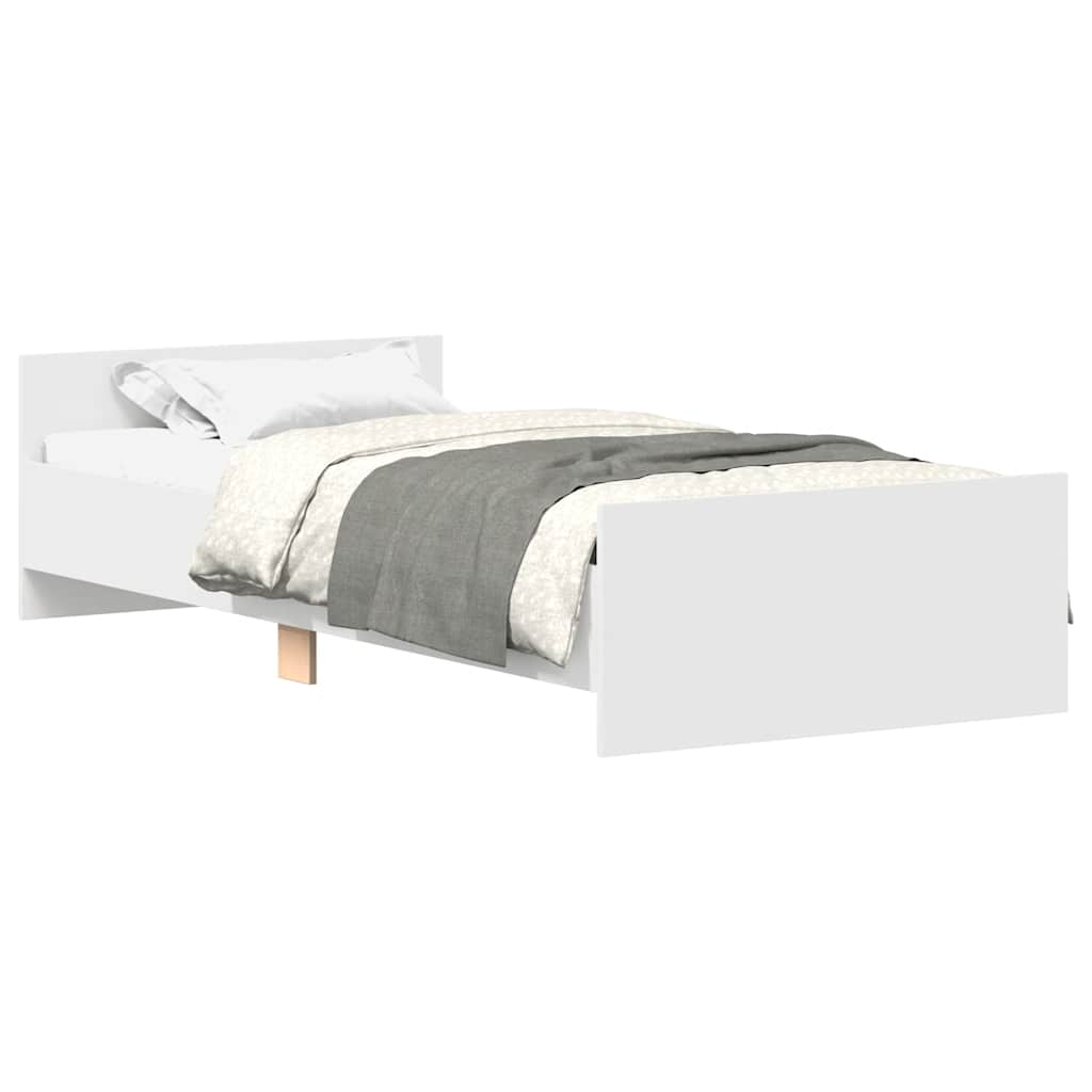 vidaXL estructura de cama madera de ingeniería blanca 90x190 cm