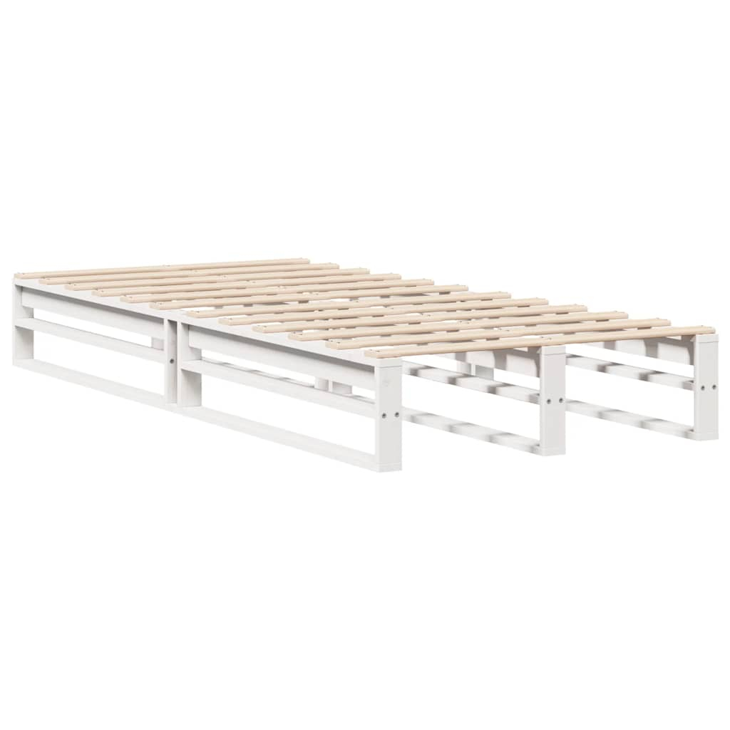 vidaXL estructura de cama sin colchón madera maciza blanca 75x190 cm