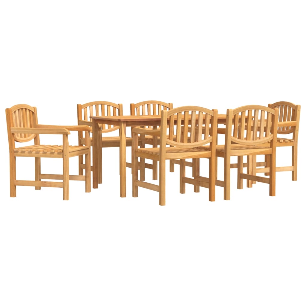 vidaXL juego de comedor de jardín 7 piezas madera maciza de teca