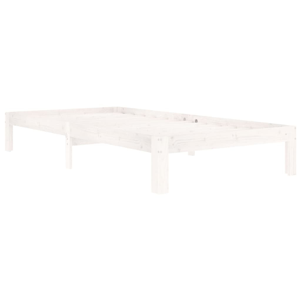 vidaXL estructura de cama sin colchón madera de pino blanco 100x200 cm