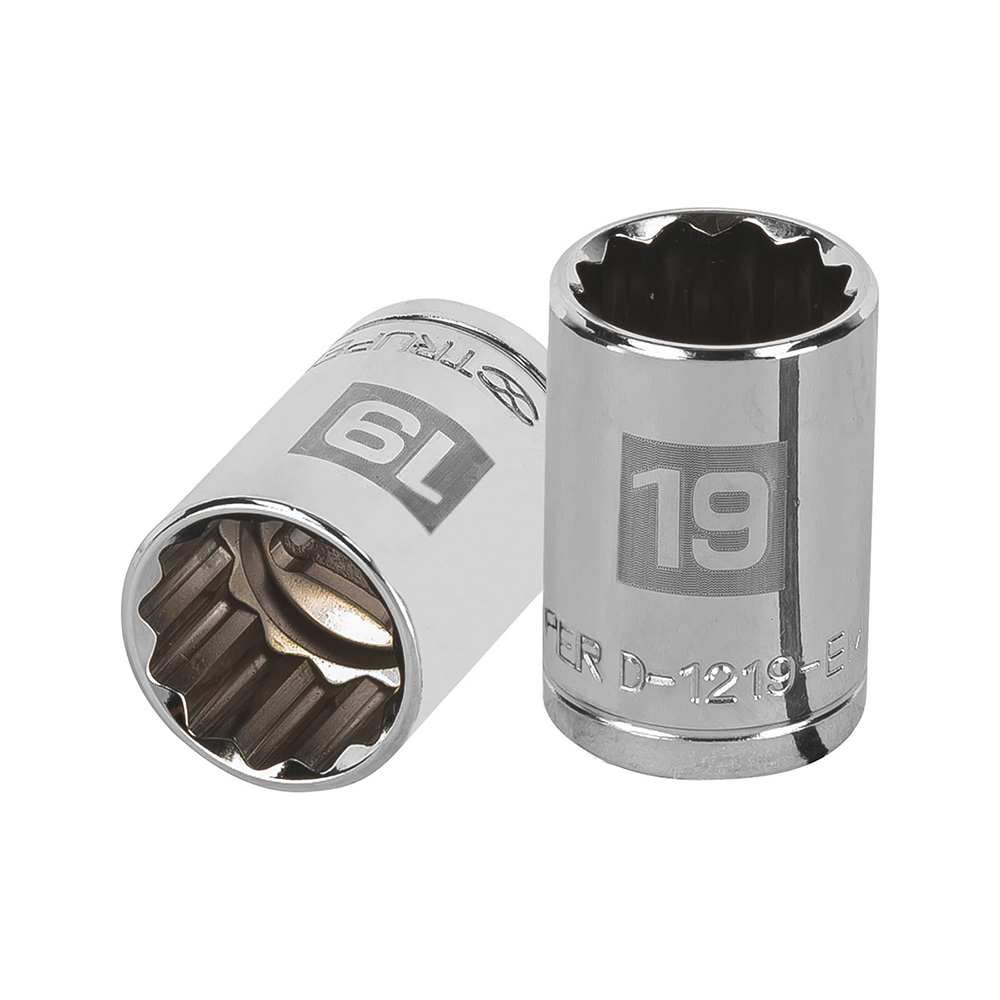 Llave vaso bihexagonal, cuadro 1/2" - 19 mm