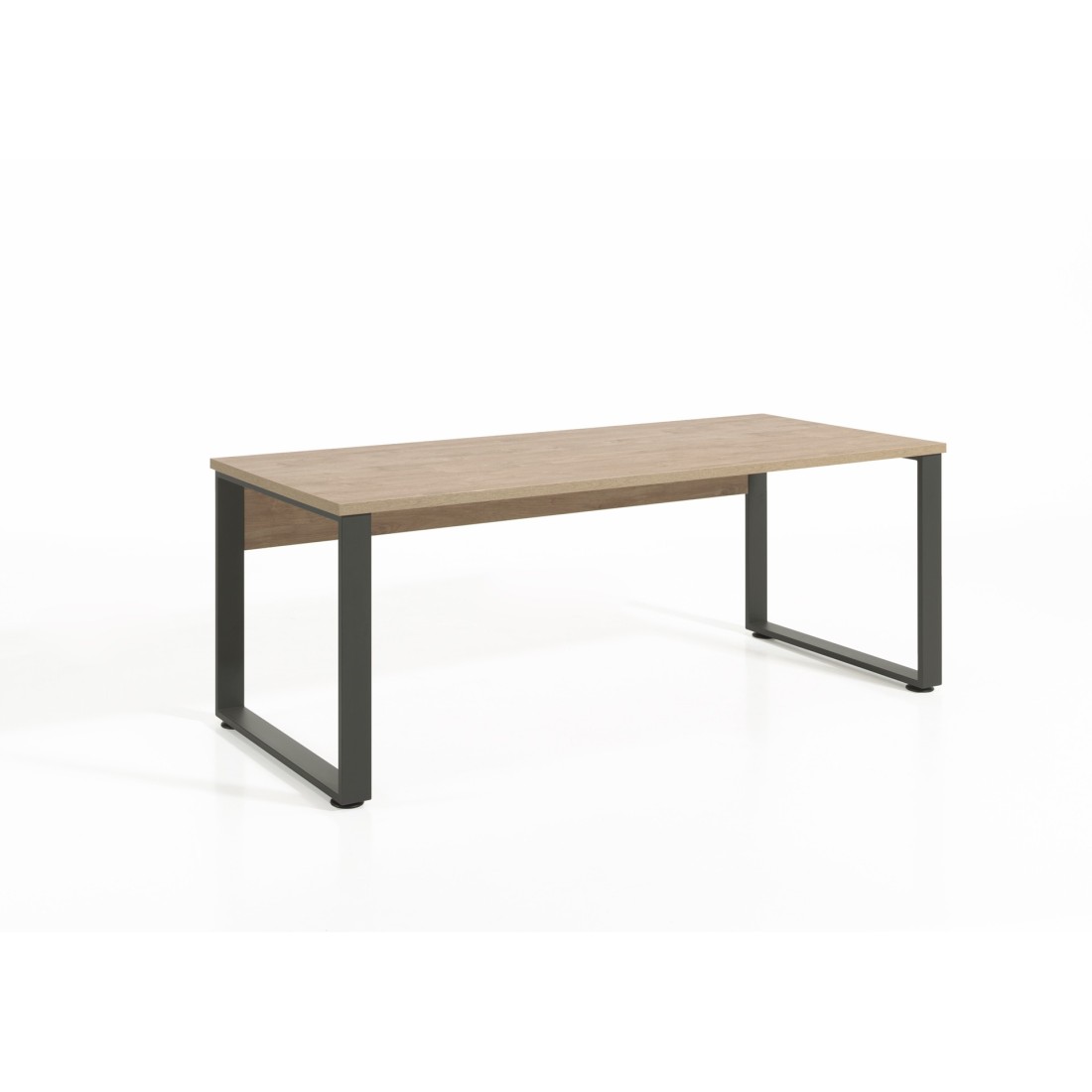 Escritorio profesional recto 150 cm depé – roble dorado y negro – diseño ro