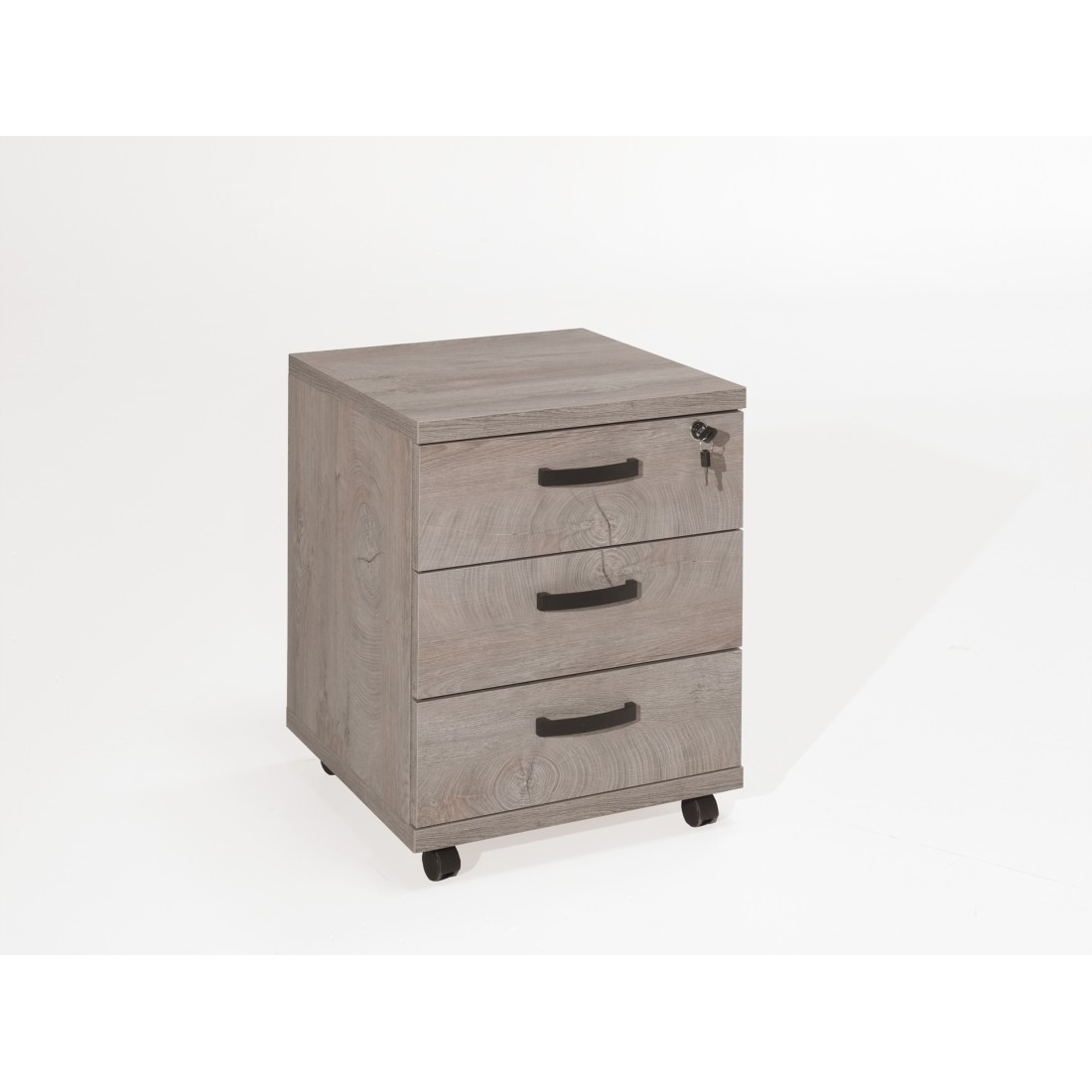 Cajonera de oficina 3 cajones color roble natural | colección yukon | meubl