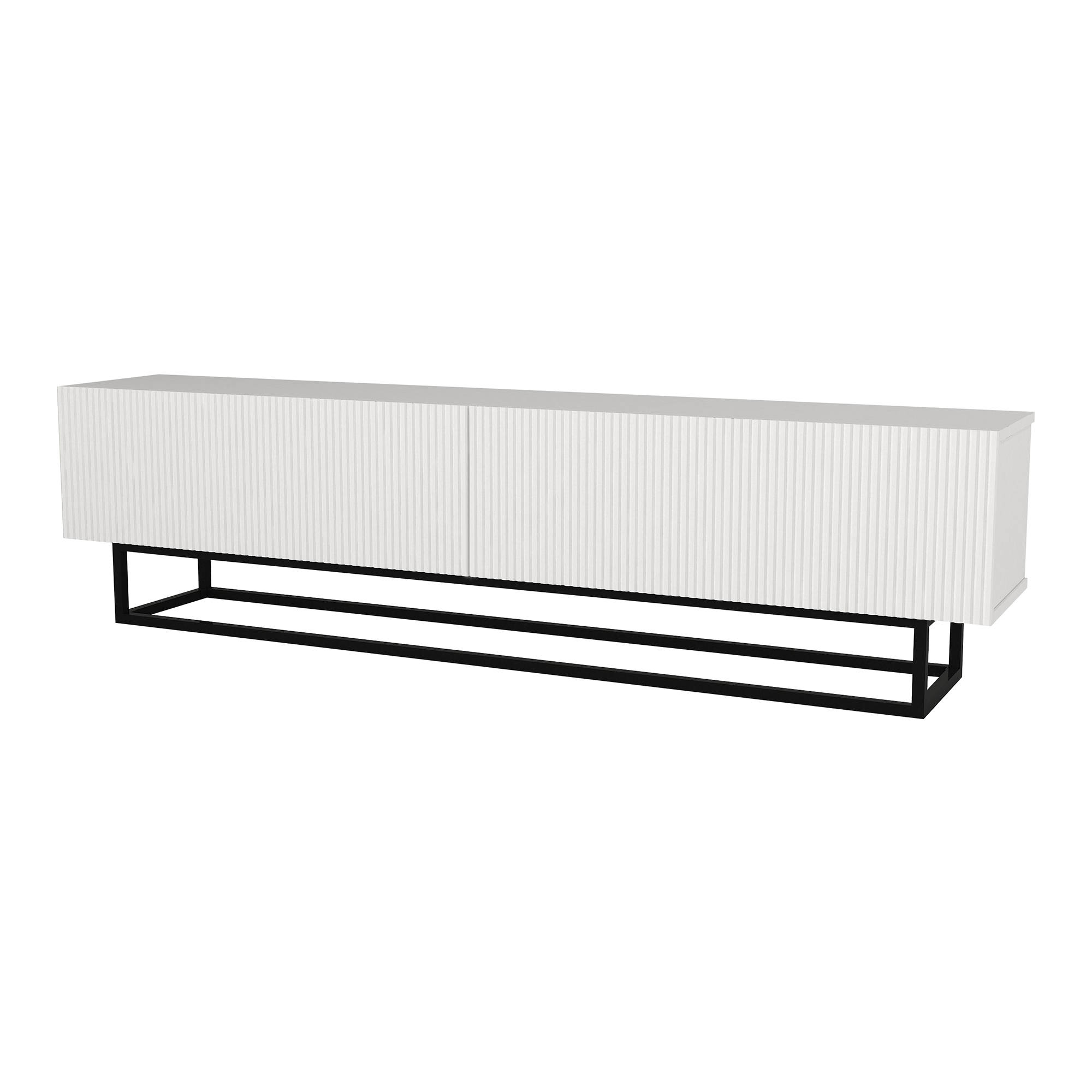En.casa mueble de tv verpsboga con 2 puertas base corta 180x32x47cm blanco