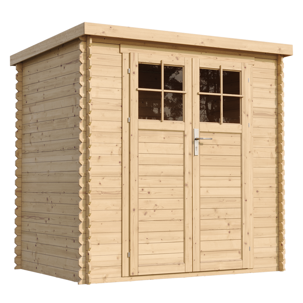 Caseta de jardín de madera 2.22 m² Timbela m311f+m311g