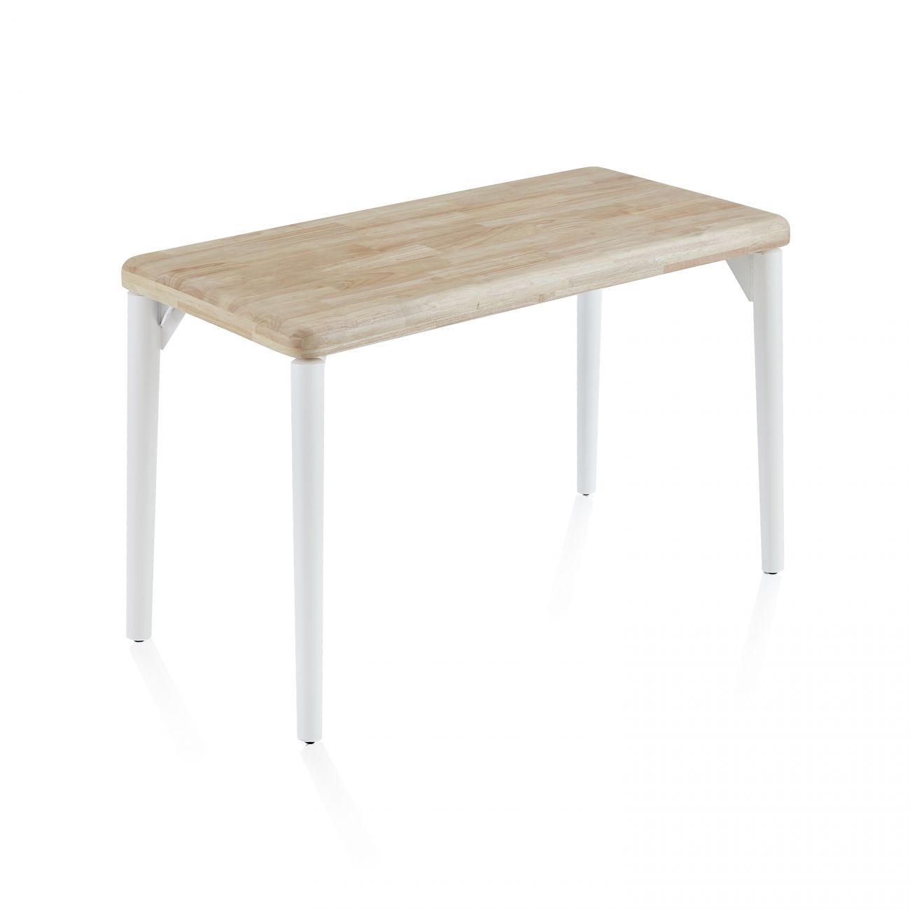 Mesa de escritorio con patas metálicas 120x60 cm padma blanco - roble