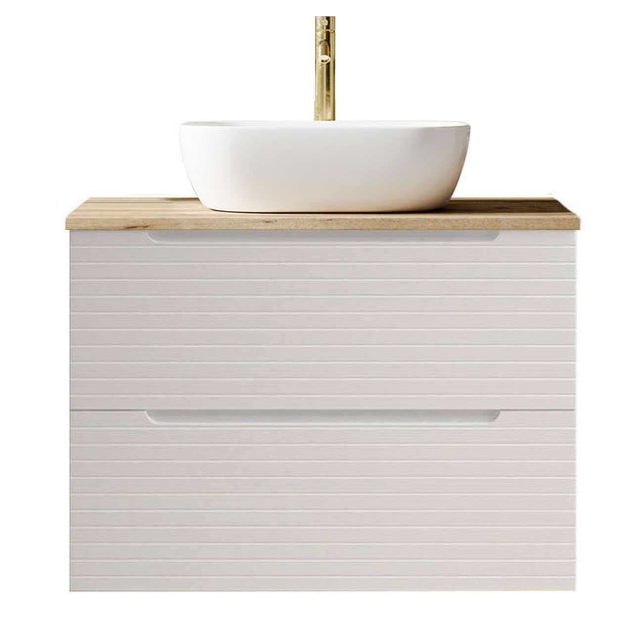 Kibath mueble baño con lavabo boreal 60x45 acabado blanco 2 caj. Suspendido